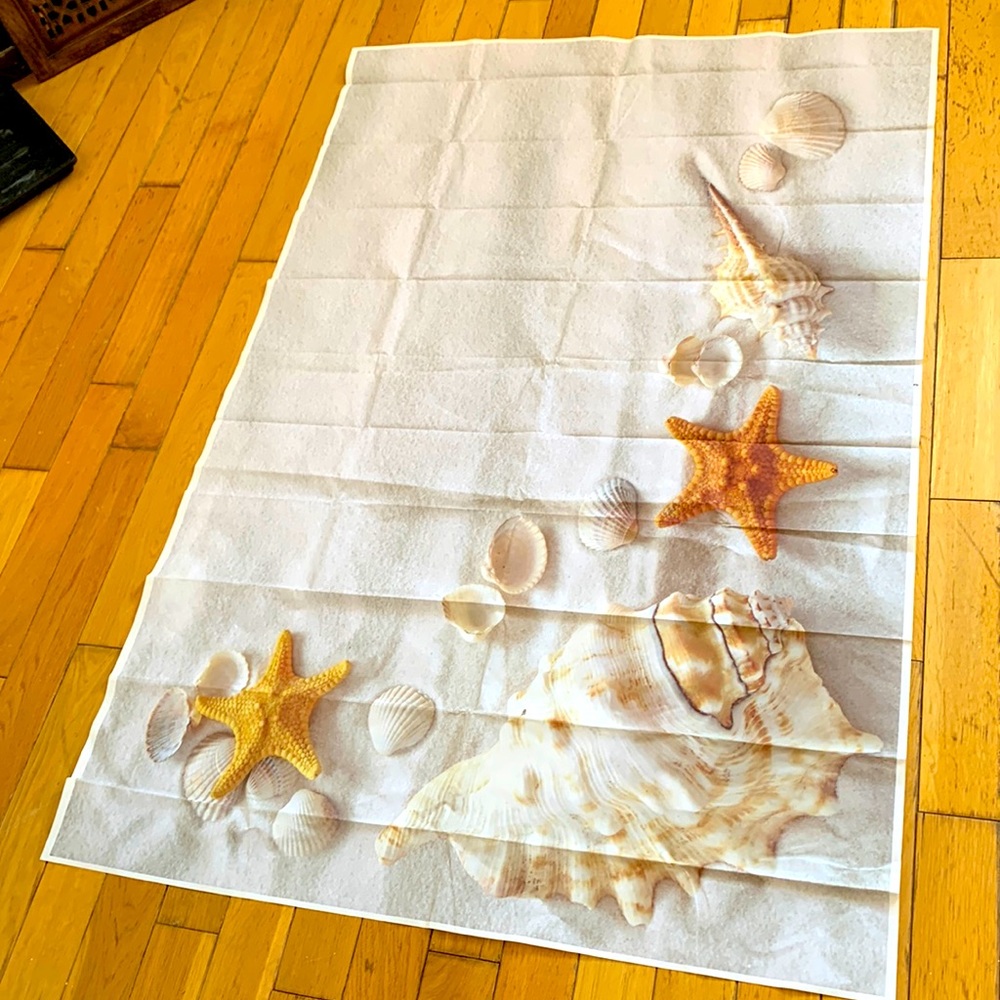 Large backdrop vinyl cloth photography studio beach sand starfish New